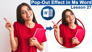 Lesson 27 || Pop-Out Effect in Ms Word Hind Tutorial