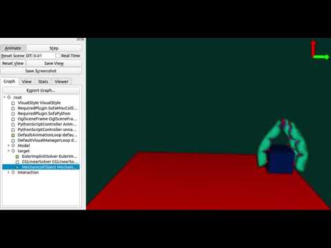 Simulation of Soft Robot Gripper Control with SOFA using Soft Robotics Toolkit