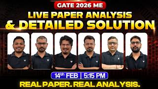 GATE 2026 ME Paper Analysis | Detailed Solutions & Real Difficulty level | Real Paper Real Analysis