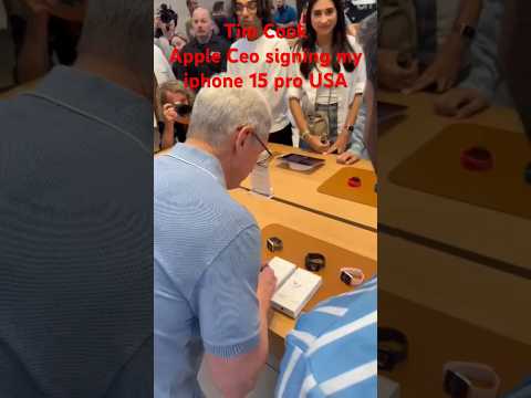 Iphone15pro tim cook signing #iphone #ios17 #iphone15pro #2023 #2023 #usa #ytshorts #america #iphone