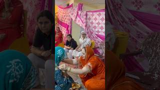 Oil Anointing Ceremony 🎊#trendingshorts #haryanvi #geet #wedding #celebration #party #krishnadevi