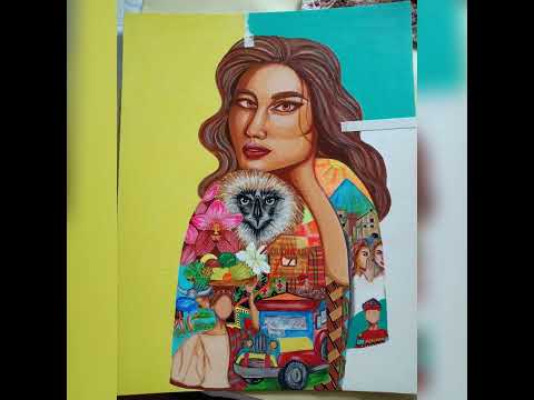 "Mestiza" Acrylic on canvas #Terno #Filipiniana