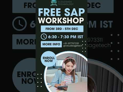 "Learn SAP in a Day – Exclusive CloudSage Workshop for Beginners!"