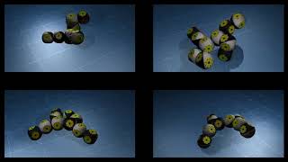 Quadruped Roombots robot learning variety of locomotion gaits