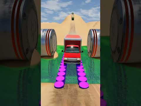 Dumper Truck & City Buses vs Hydraulic Crush - BeamNG.Drive #shorts #beamngdrive #truck