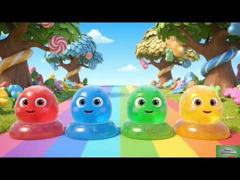 Bubble Buddies – Fun at the Rainbow Park! 🌈 | 4K Cartoon for Kids | Happy Jelly Friends Adventure