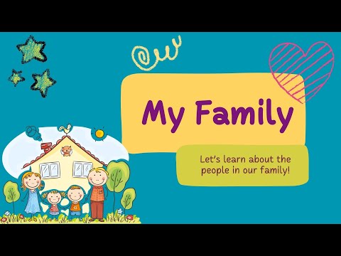 My Family | Father, Mother, Brother, Sister, Grandparents | Kids Learning Video