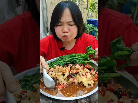 ตำเล็บมือนาง #mukbang #eatingspicyfood #food #eating #thaispicyfood #thaifood