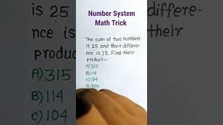 Number System Math in Hindi | Math Trick for RRB NTPC, SSC cgl | Multipliction Trick| #shorts