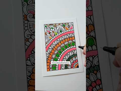 Painting Mandala Patterns: A Gentle Flow #mandalaart #colourfulmandalaart