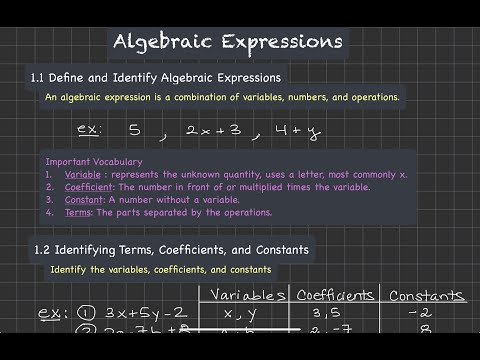 Algebraic Expressions