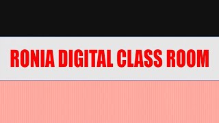 RONIA DIGITAL CLASS ROOM - An online classroom for Plus One, Plus Two and UG Courses