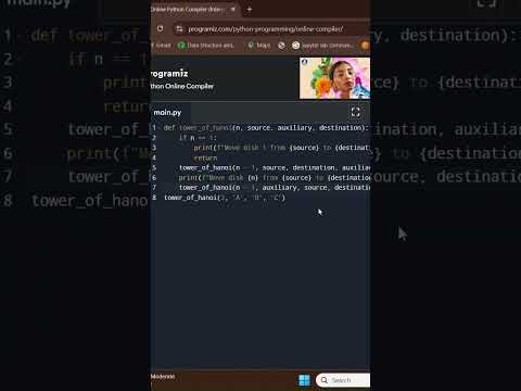 Recursion Explained in 15 Seconds (Tower of Hanoi 🧠)