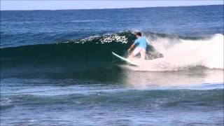 Weaving through some small waves with Micah Weaver.
