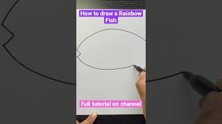 How to draw a Rainbow Fosh| #easydrawing #howtodraw #stepbystep #art #learntodraw #rainbowfish #fish