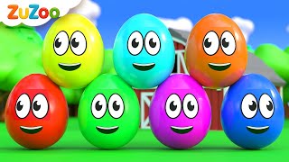 Learning Colors and Numbers Song | Colorful Eggs on the Farm | ZuZoo Nursery Rhymes & Kids Songs