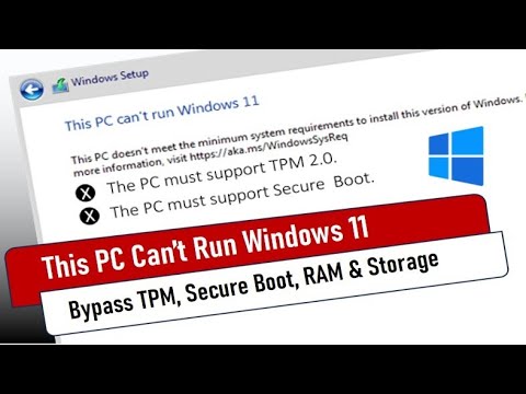 ⚠️ Fix "This PC Can’t Run Windows 11" – EASY Bypass TPM, Secure Boot, RAM & Storage (2025)
