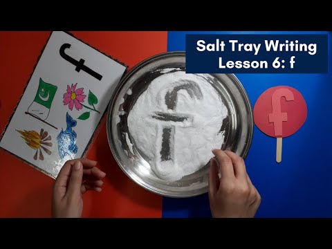Salt Tray Writing | Lesson 6: Phonic f |  Montessori Homeschool Curriculum by Junior Scholars