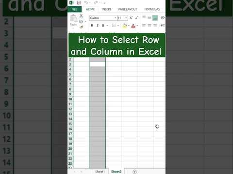 How to Select Row and Column in Excel | Shortcut Keys & Easy Tricks #excel #shorts #viral