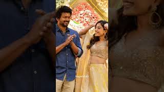 Thalapathi vijay & Rasmika WhatsApp status #thalapathyvijay66  #baest
