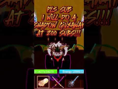 Pls sub for shadow giveaway at 200 Subs! #roblox #bloxfruits #giveaway #subscribe #like