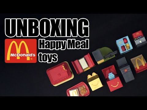 Unboxing Lil McDonald's Happy Meal toys
