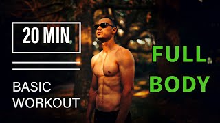 20-Minute Calisthenics Workout | Pull-Ups, Push-Ups, Squats & Lunges