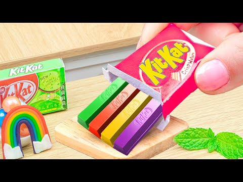 Amazing Mini Rainbow KitKat Cake Recipe🍫Mini Kitkat Chocolate Cake Recipe Using Rainbow Toppin