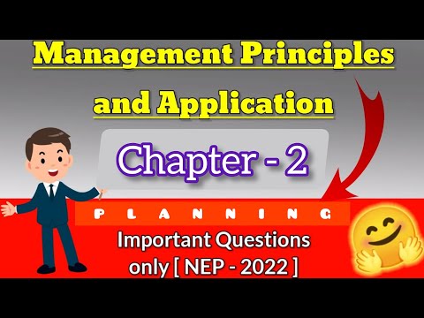 Bcom I Sem: Management Principles And Application Chapter 2:  Planning
