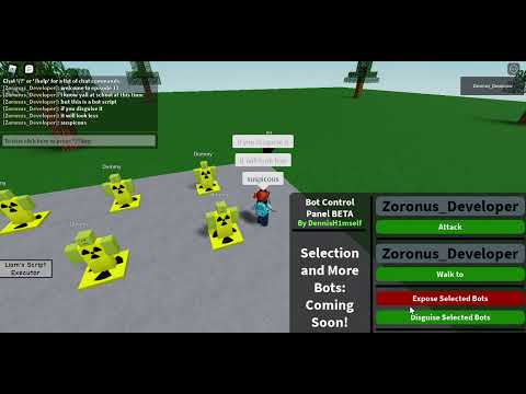 Roblox Script Showcase Episode 11.(Bot Control Gui)