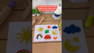 Roll and mould kit #forkids #kidscreativity #messfree #claytools #learningfun #claymoulds #shorts
