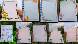 6 beautiful border design 😍 easy assignment front page design for beginners||