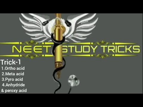 INORGANIC ACID TRICK-1(Ortho,meta,Pyro,peroxy acid & anhydride)