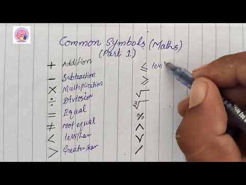 Maths Common symbols Part 1 / Basic maths symbols(#MathSymbols)