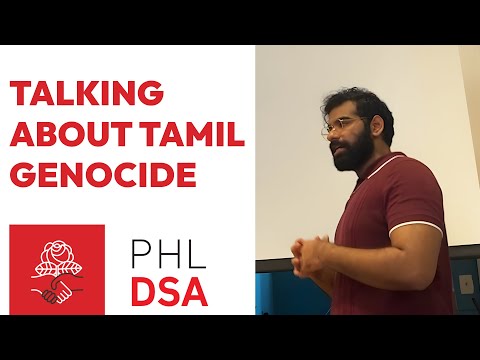 I Spoke at DSA Philly About What Happened to Tamils in Sri Lanka
