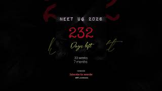 |⏳🔥 232 Days Left 🚀📚 | #neetcountdown #neet2026 #neetmotivation #biology #physics #chemistry #aimms 