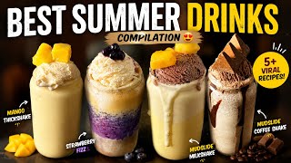 Best Homemade Summer Drinks Compilation 🍓🥭 | Viral Milkshakes, Fizz & Mudslide Recipes