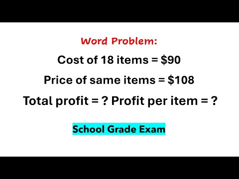 Word Problem Solving for Grade Exam for School Students.