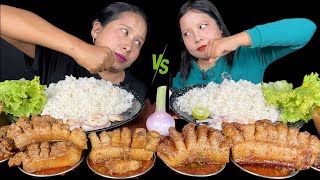 REAL EATING CHALLENGE 😱😱😱TEAM GREEN VS TEAM BLACK🔥🔥🔥
