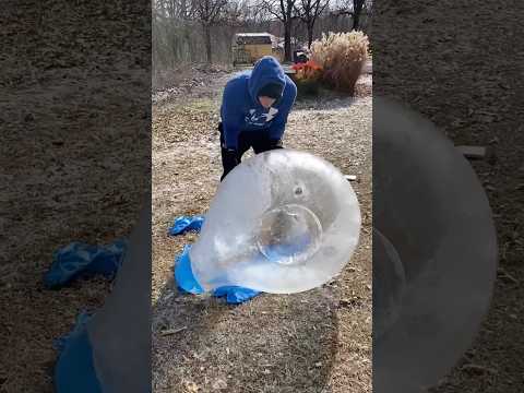 Freezing Giant Water Balloons Year 3 #shorts