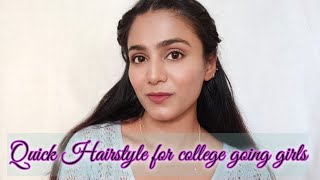 Quick Hairstyle for college going girls || Prachi Singh #shorts #youtubeshorts #shortstutorial