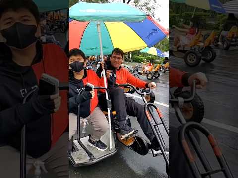 BIKING Experience 🚴 on a Rainy Day at Burnham Park (Baguio City Tour) #shortsfeed #fatherandsonbond