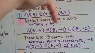 Grade 8 Math #9.5a, Transformations - Combining Transformations