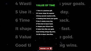 Value of Time #ValueOfTime #LifeLessons #Motivation #Wisdom #SuccessTips #Mindset #Inspiration#short