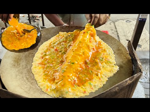 Big Egg Omelette Pav Only ₹85 in Mumbai | Egg Recipe | Omelette Street Food ￼| Human Street Food 