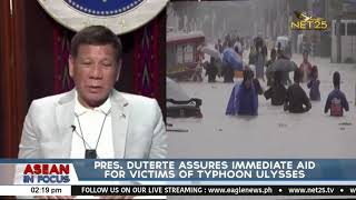 Pres. Duterte assures immediate aid for victims of Typhoon Ulysses