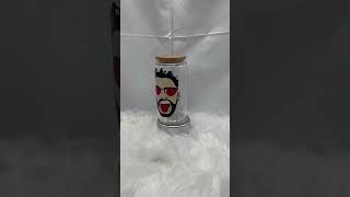 Bad Bunny Glass Can #badbunny #glasscan #smallbusinessowner#smallbusinesswomen