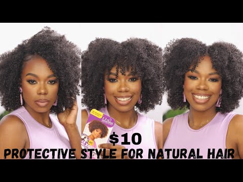$10 Protective Style For Short Natural Hair - Easy Beginner Friendly Installation ft. Lulutress
