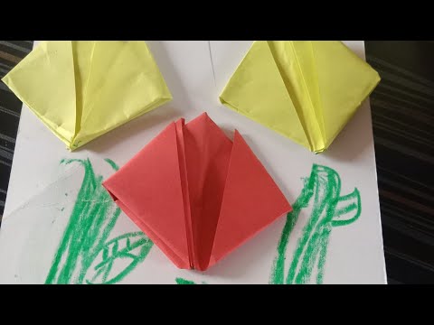 Paper flower craft for Grade2