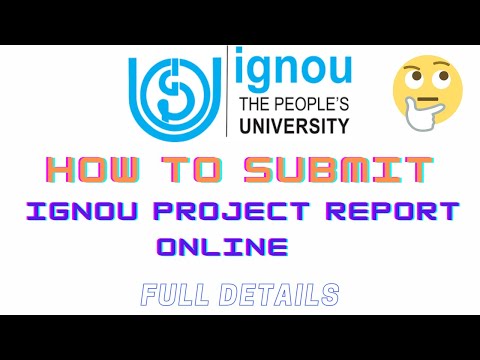 How to submit Ignou project Report Online  Ignou Project Report #ignou#ignoutech#project